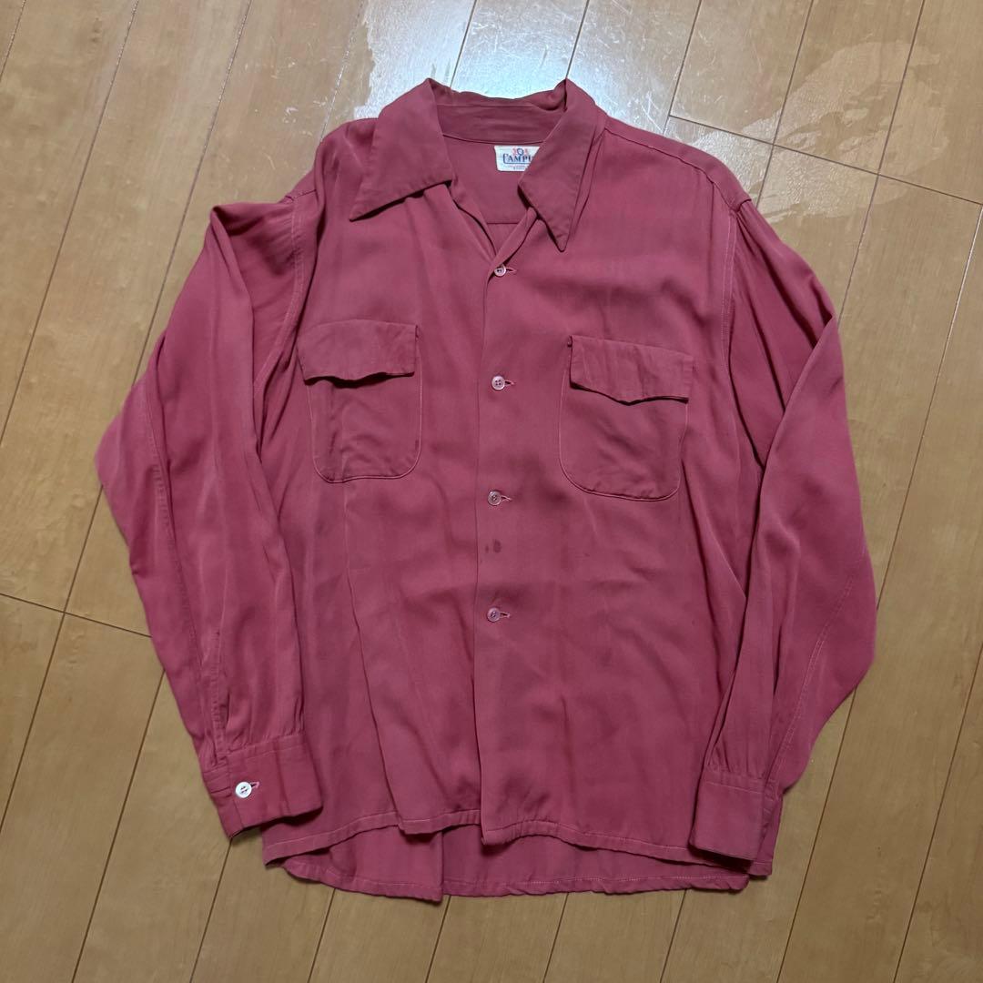 50's campus rayon shirt レーヨンシャツ