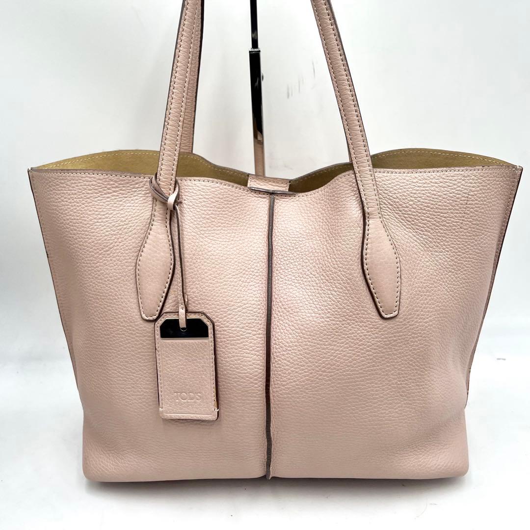 希少✨トッズ ジョイ トートバッグ ビジネス チャーム レザー A4収納可