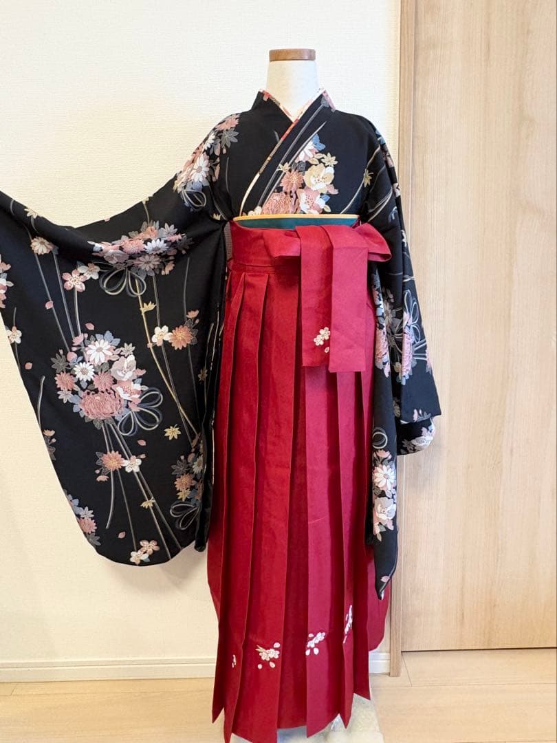 袴 小学生 卒業式 キャサリンコテージ 黒 赤 M2509024
