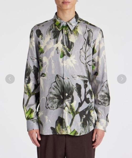 定価29700円 PAUL SMITH Painted Leaf 長袖 シャツ