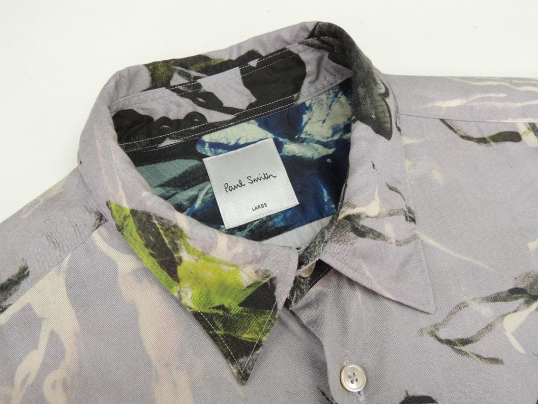 定価29700円 PAUL SMITH Painted Leaf 長袖 シャツ