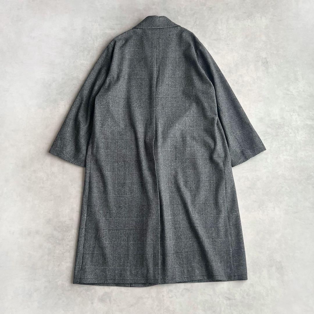 COUTURE D'ADAM グレンチェック　コート　ロング　カシミヤ