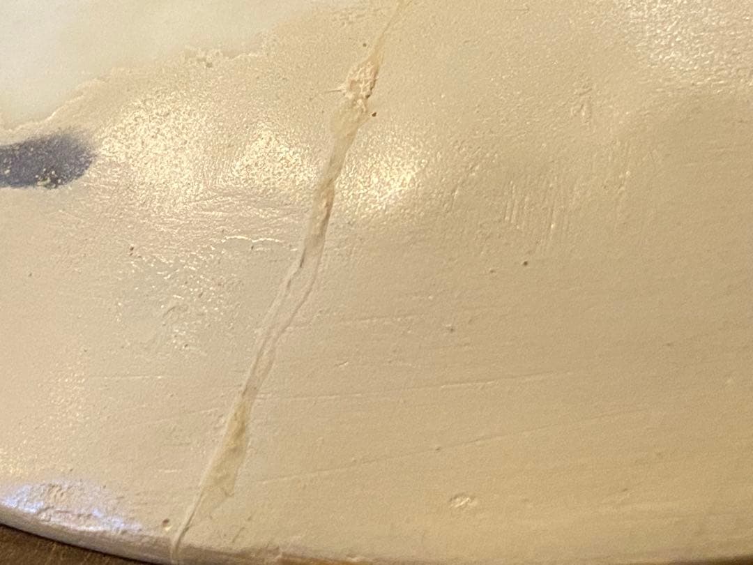 景徳鎮窯染付絵皿　鑑賞台付 ・沈船品　ヴィンテージ　レア ・台湾茶器