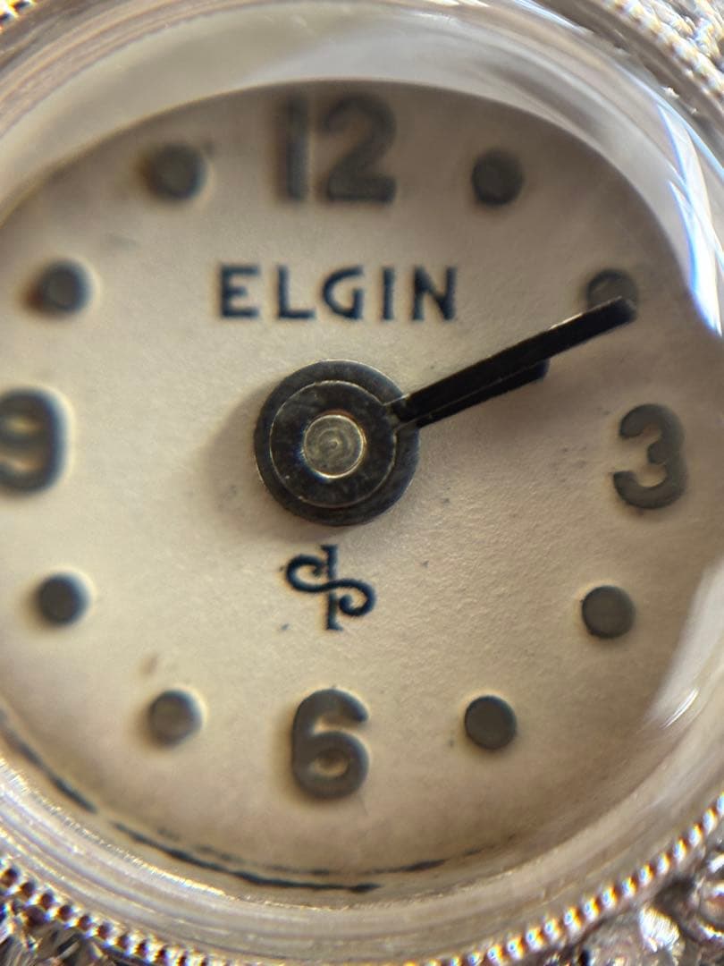ELGIN アンティーク 腕時計 K14GOLD製 ダイヤモンド装飾