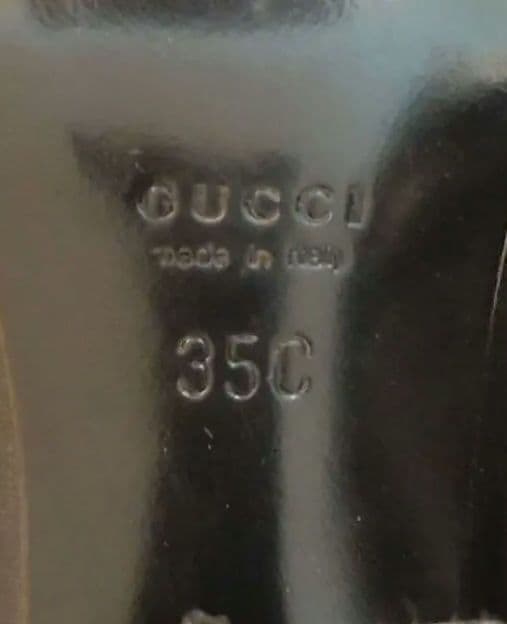 GUCCI ブラック レザーヒール 約10cm