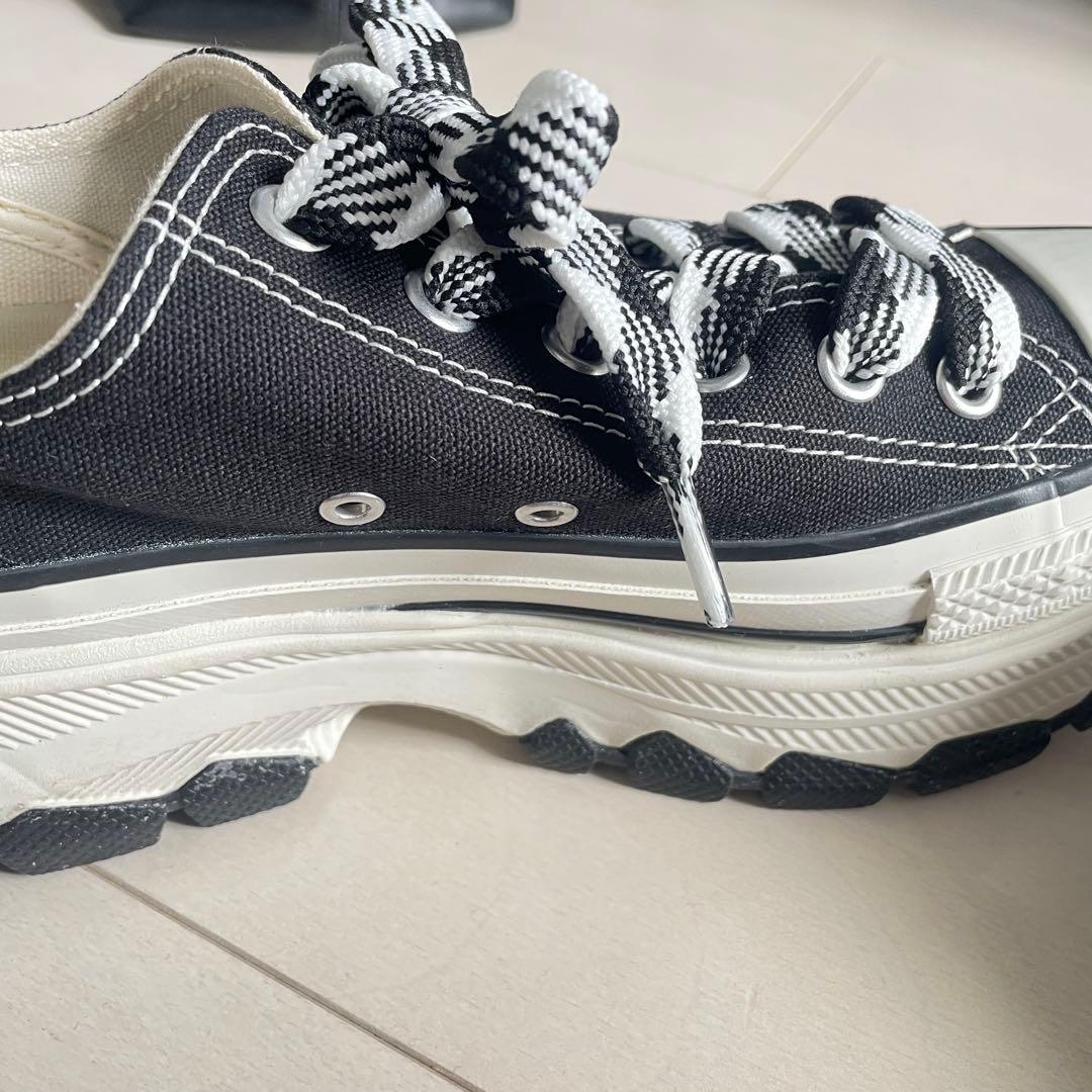 ALL STAR コンバース厚底 スニーカー チェック紐