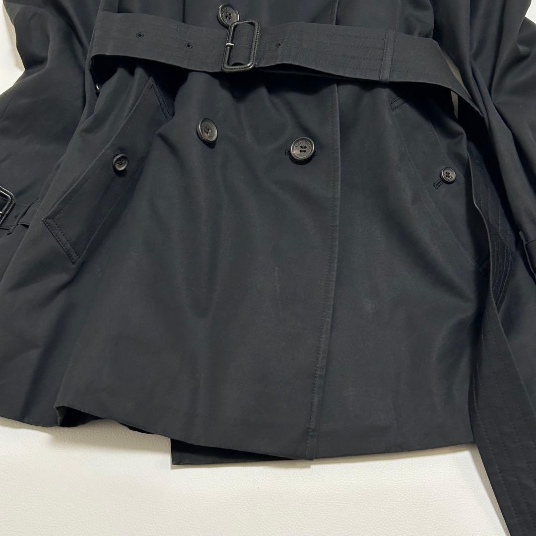 バーバリーブラックレーベル トレンチコート ノバチェック ベルト完備 黒 36
