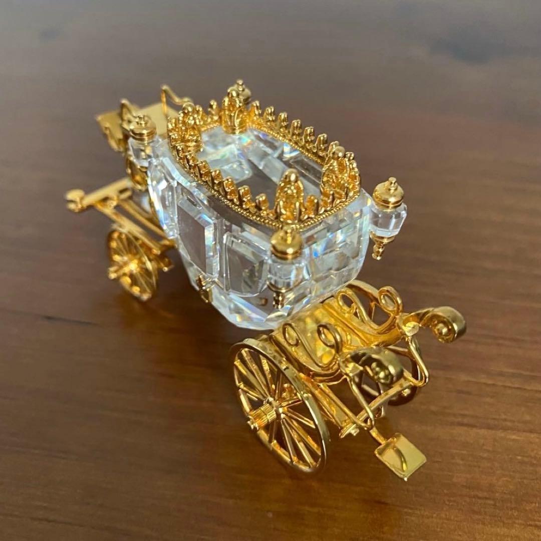 SWAROVSKI スワロフスキー クリスタル 馬車 置物