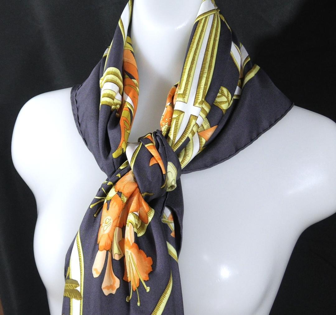 HERMES エルメス　大判スカーフ　カレ90　 D415