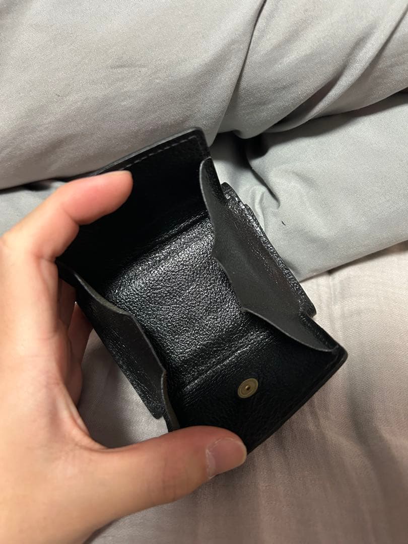 IL BISONTE 三つ折り財布 黒 レザー
