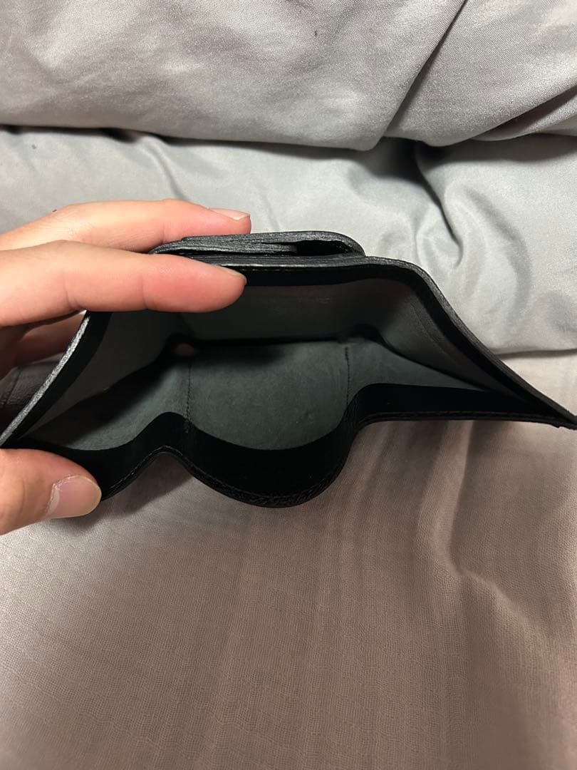IL BISONTE 三つ折り財布 黒 レザー