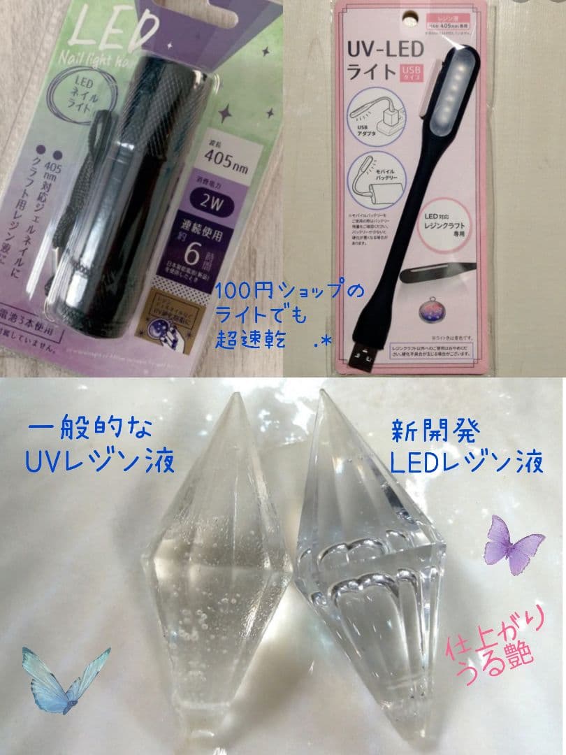専用レジン液 シエル6本、ツキハナ2本、コーティング剤つき☆