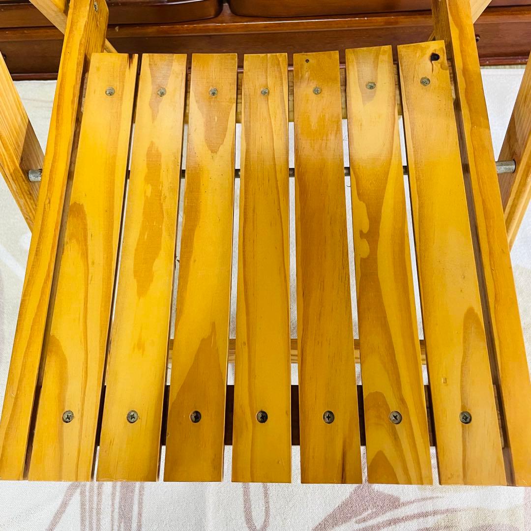 木製 折りたたみチェア 2脚セット