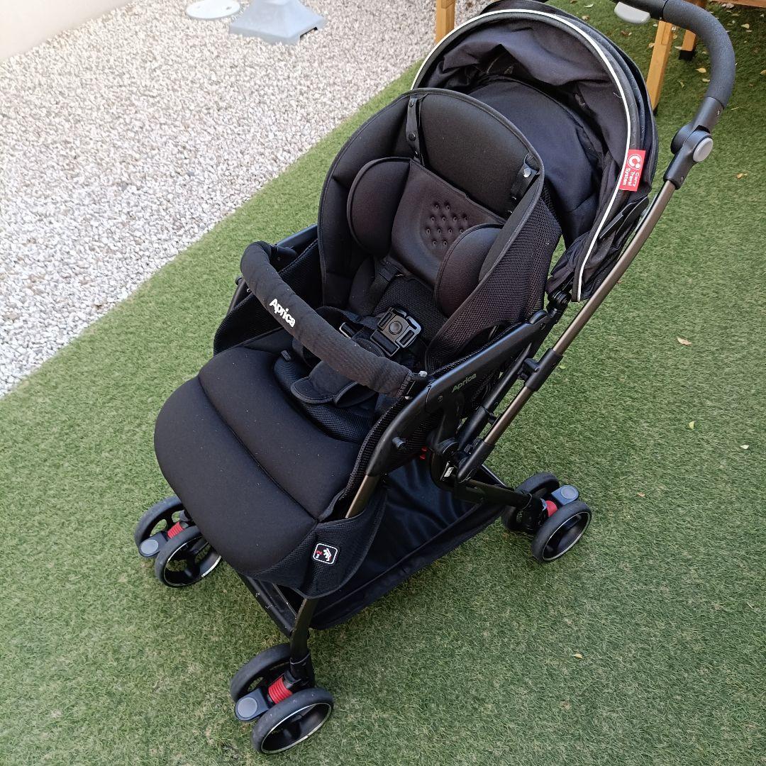 【良品】Aprica　オプティアプレミアム　ベビーカー　エッグショック　AB