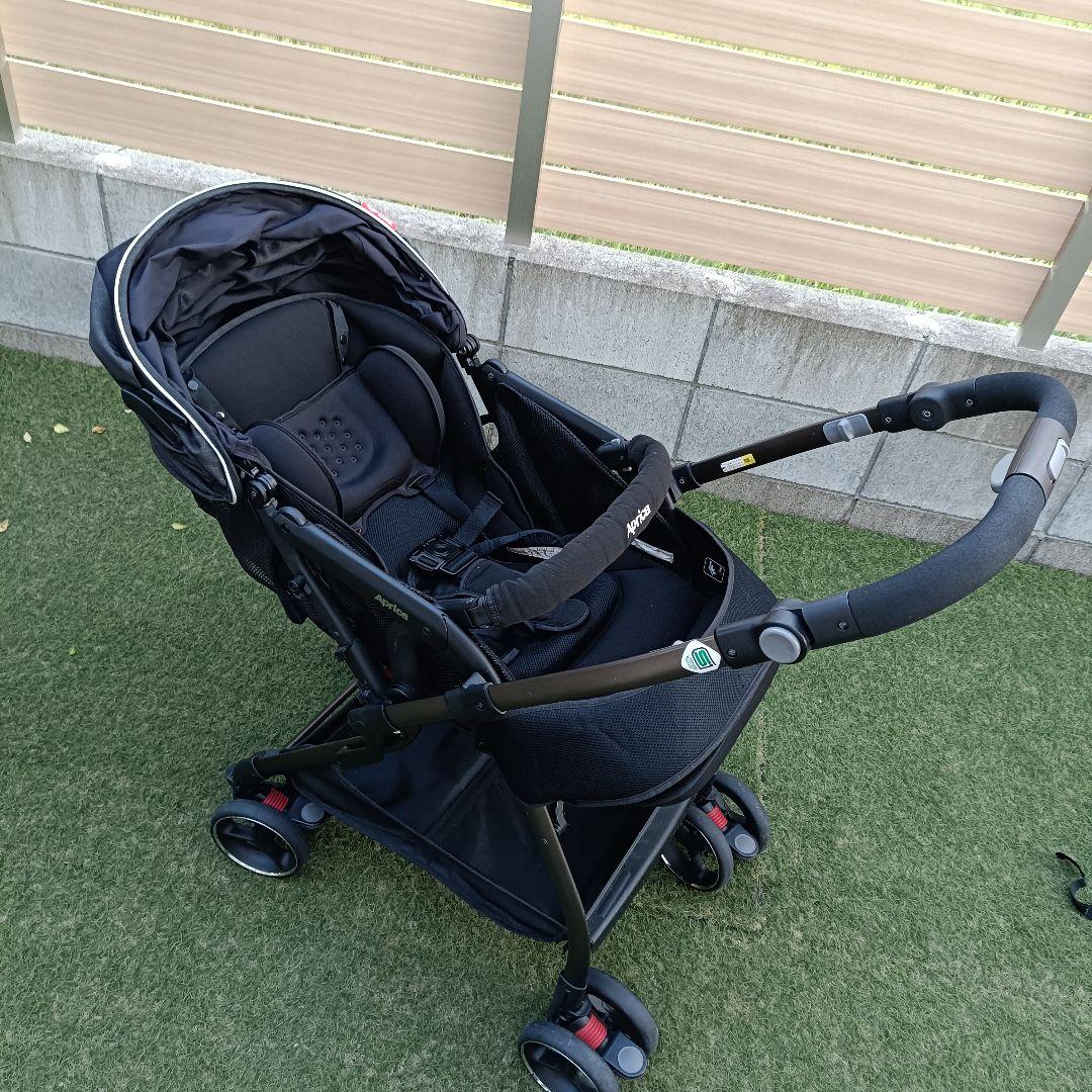 【良品】Aprica　オプティアプレミアム　ベビーカー　エッグショック　AB