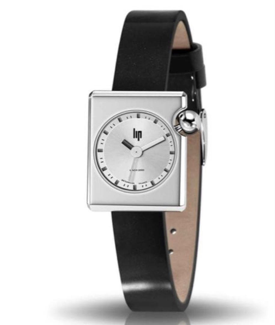 LIP / リップ マッハ 2000 シルバー ブラックレザー　腕時計レディース