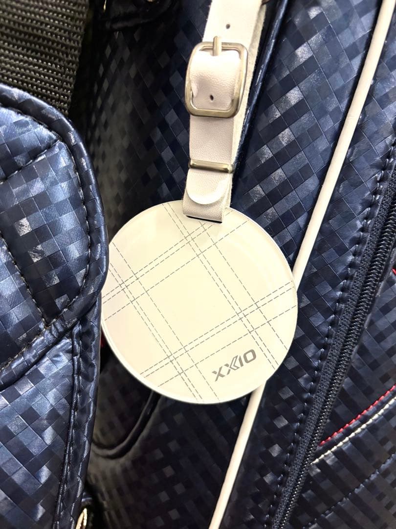 【美品‼︎】XXIO ネイビー ゴルフバッグネームプレート付き