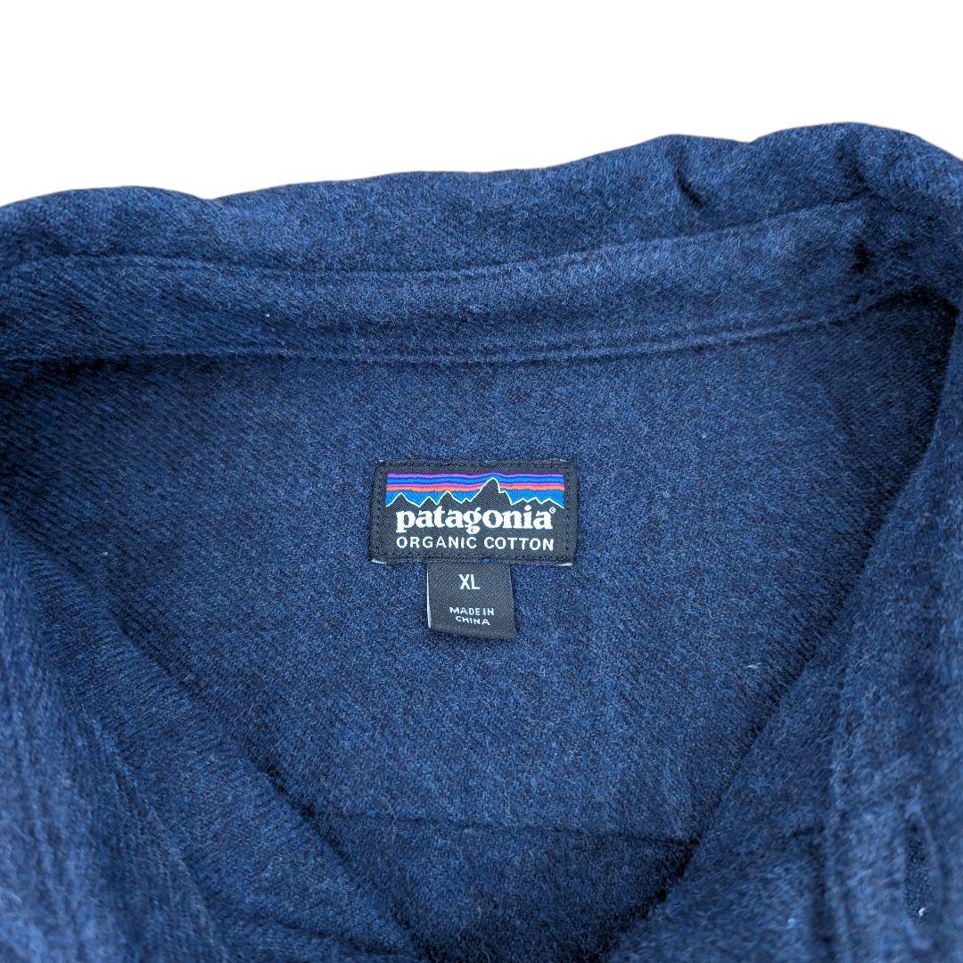 Patagonia パタゴニア フィヨルドフランネルシャツ 紺 長袖シャツ