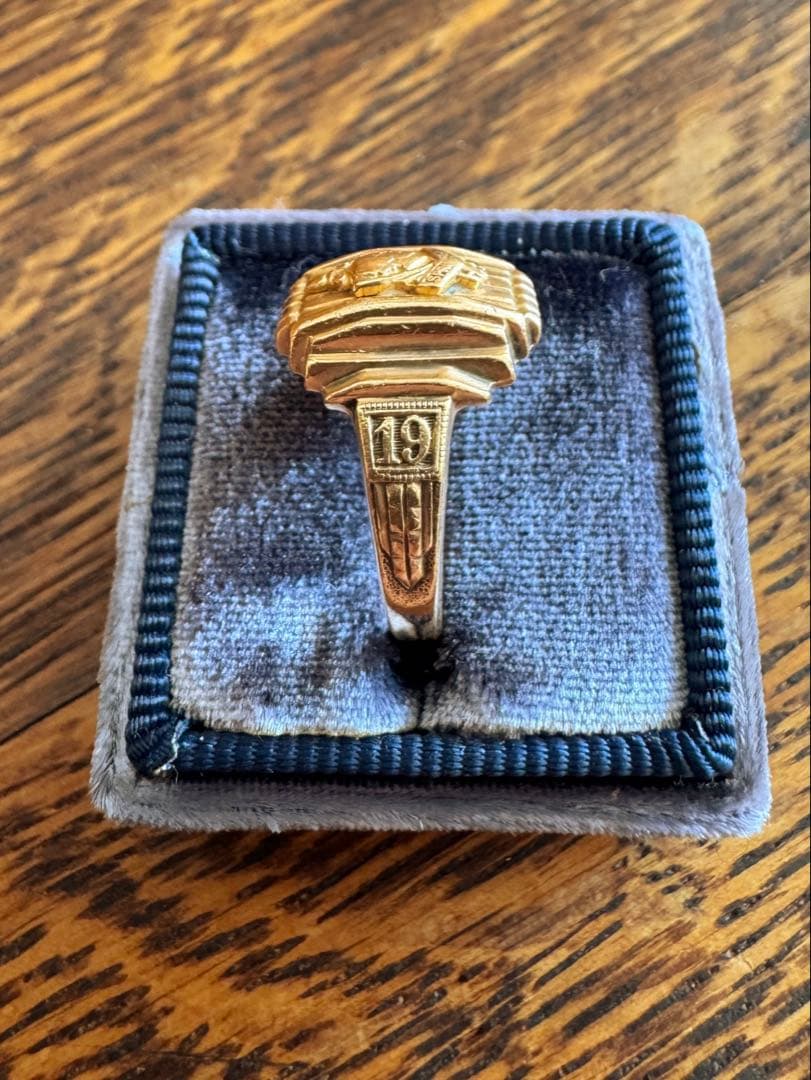 US VINTAGE 10K ハーフジョーンズ　カレッジリング