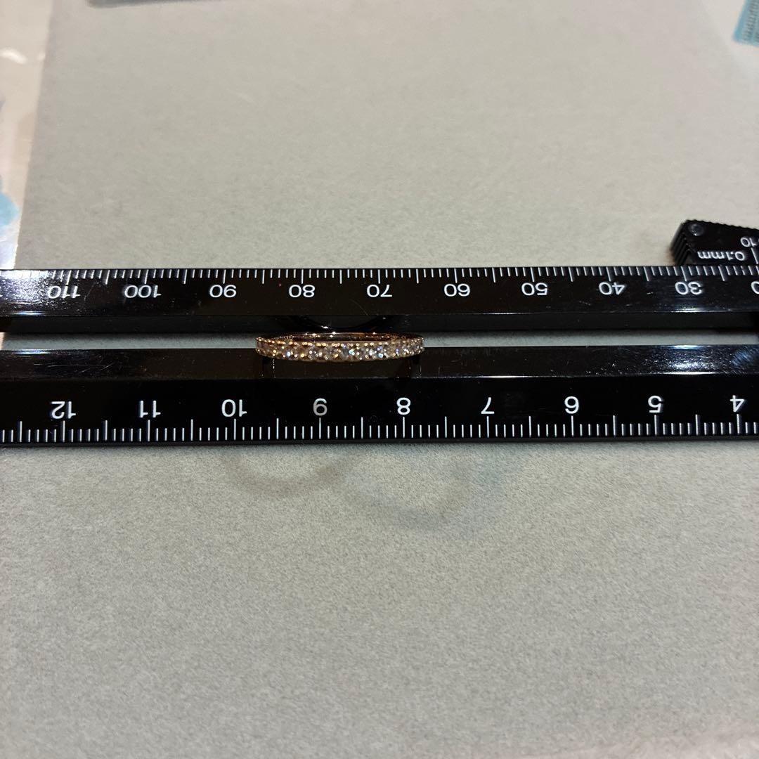 ロイヤルアッシャーダイヤモンド　0.22ctハーフエタニティリング　12号