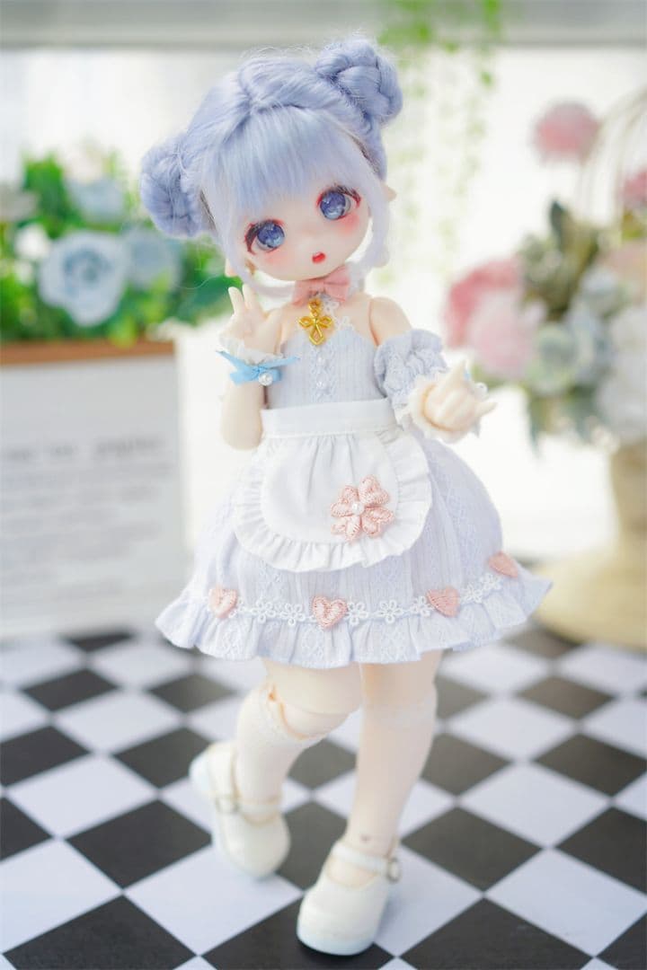 AX35 BJD 1/6 人形 ドール　用ウィッグ カツラ 耐熱 ハンドメイド