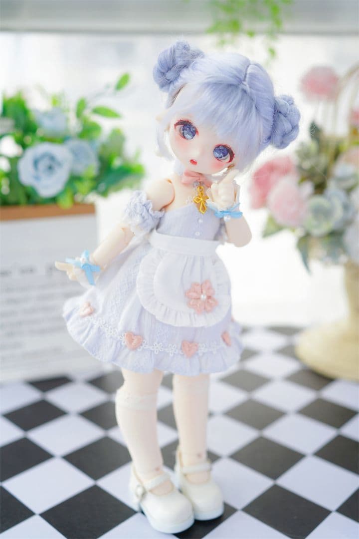 AX35 BJD 1/6 人形 ドール　用ウィッグ カツラ 耐熱 ハンドメイド