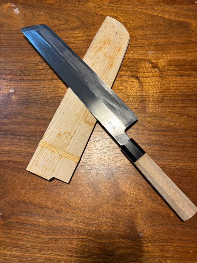 尚台　正吉　鱧切り包丁　上霞　青鋼　尺　30cm 　さや付き(シミあり)