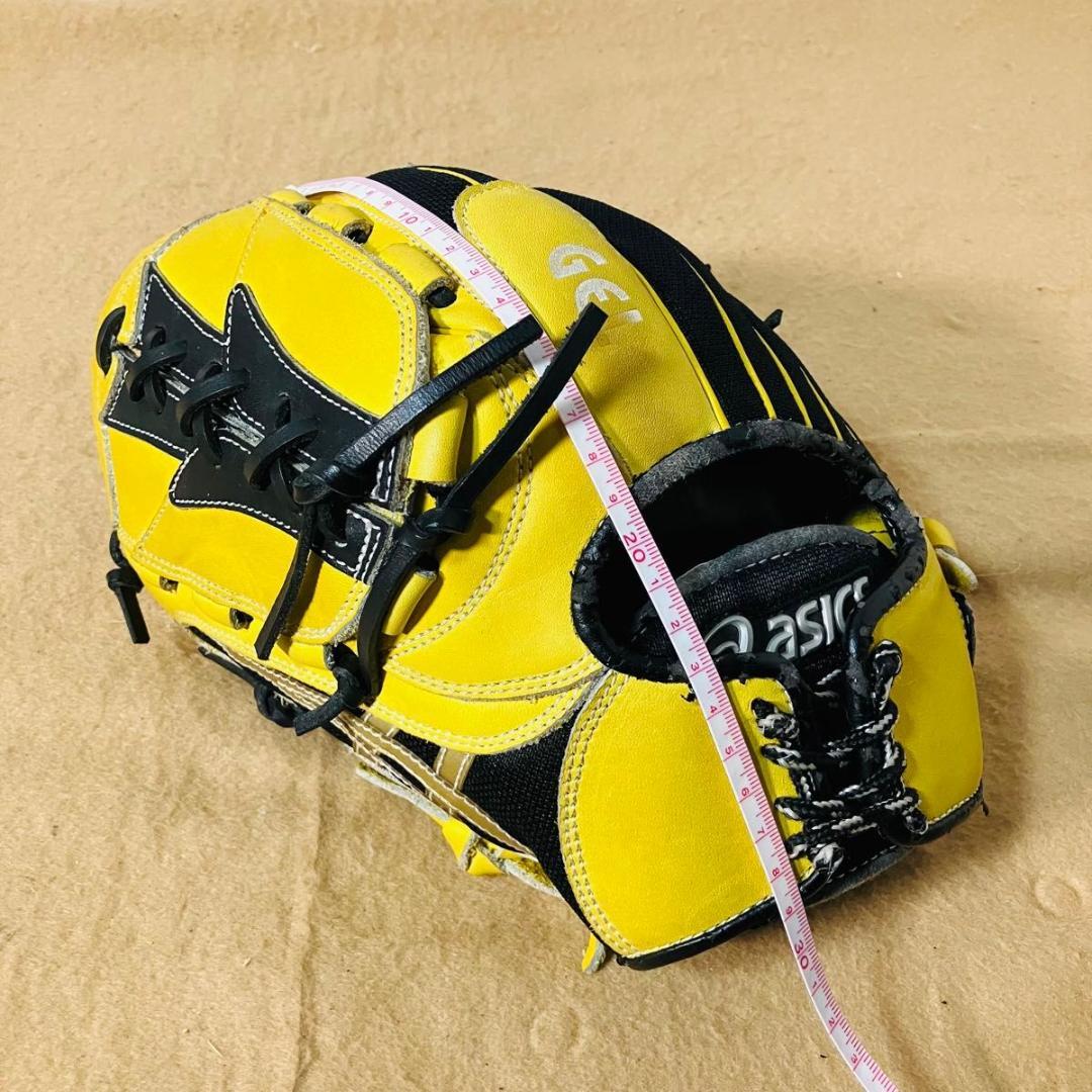 asics グローブ 軟式 BGR4TA 左投げ用 野球 投手用 イエロー