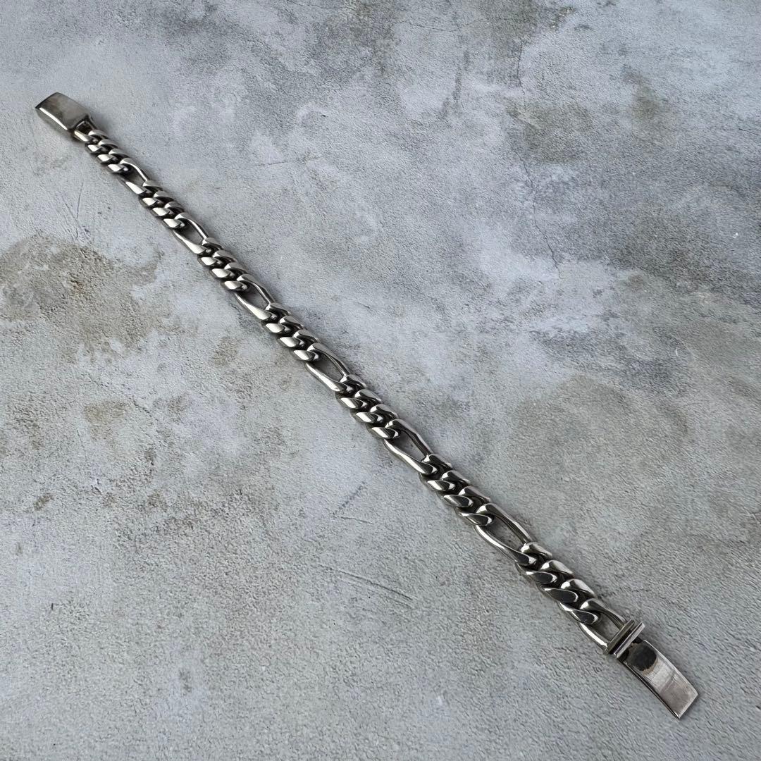 ヴィンテージ フィガロチェーンブレスレット シルバー925 メキシコ製
