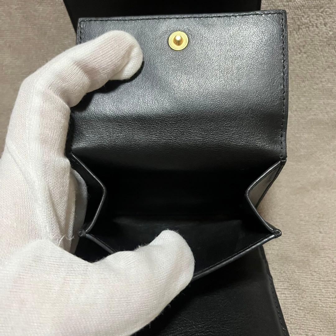 CELINE セリーヌ　三つ折り財布　トリフォールド ブラック　コンパクト