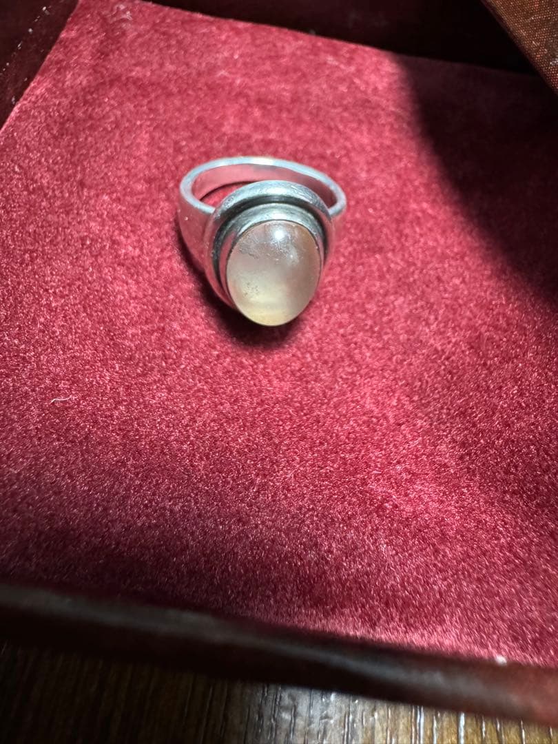 ビンテージ  46B シルバーリング ローズクォーツ8号