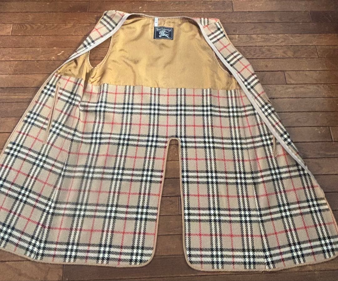 【美品】BURBERRY ジップライナーノバチェック　ステンカラーコート 165