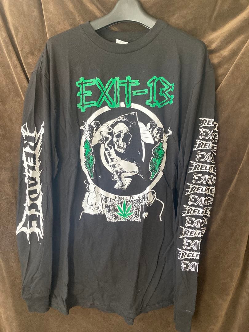 激レア EXIT-13マリファナ ロンT グラインドコアデスメタル ブラック