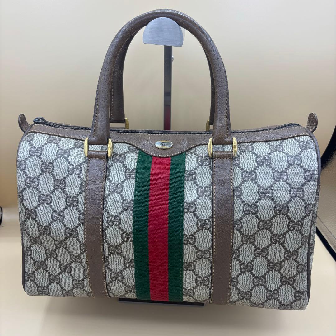 GUCCI オールドグッチ GG柄 シェリーライン ミニボストン