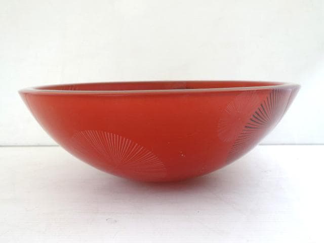 保管品 強化ガラス製 手洗い ボウル φ360×130mm 手洗い器