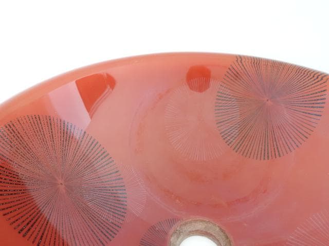 保管品 強化ガラス製 手洗い ボウル φ360×130mm 手洗い器