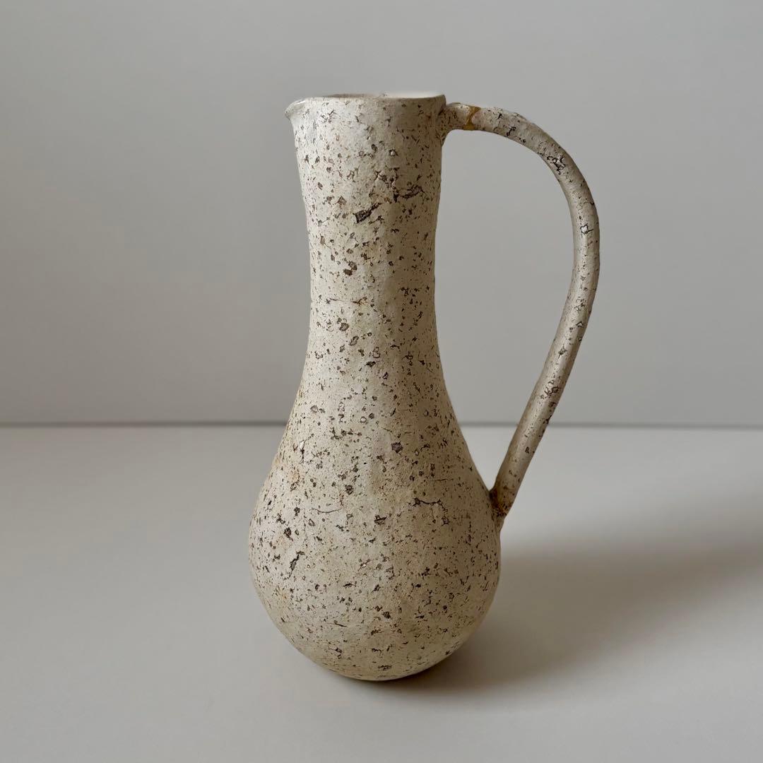 未使用品 内田京子 加彩 ピッチャー 花器 花瓶 フラワーベース 内田鋼一