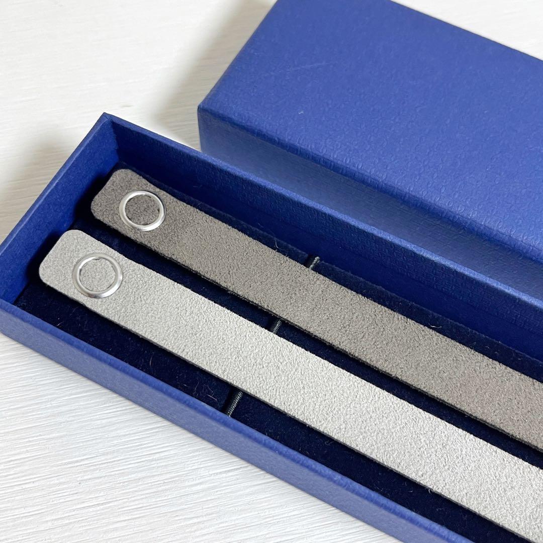 メ*7様 希少【新品】スワロフスキー ブレスレット 2点セット クリスタル レザ