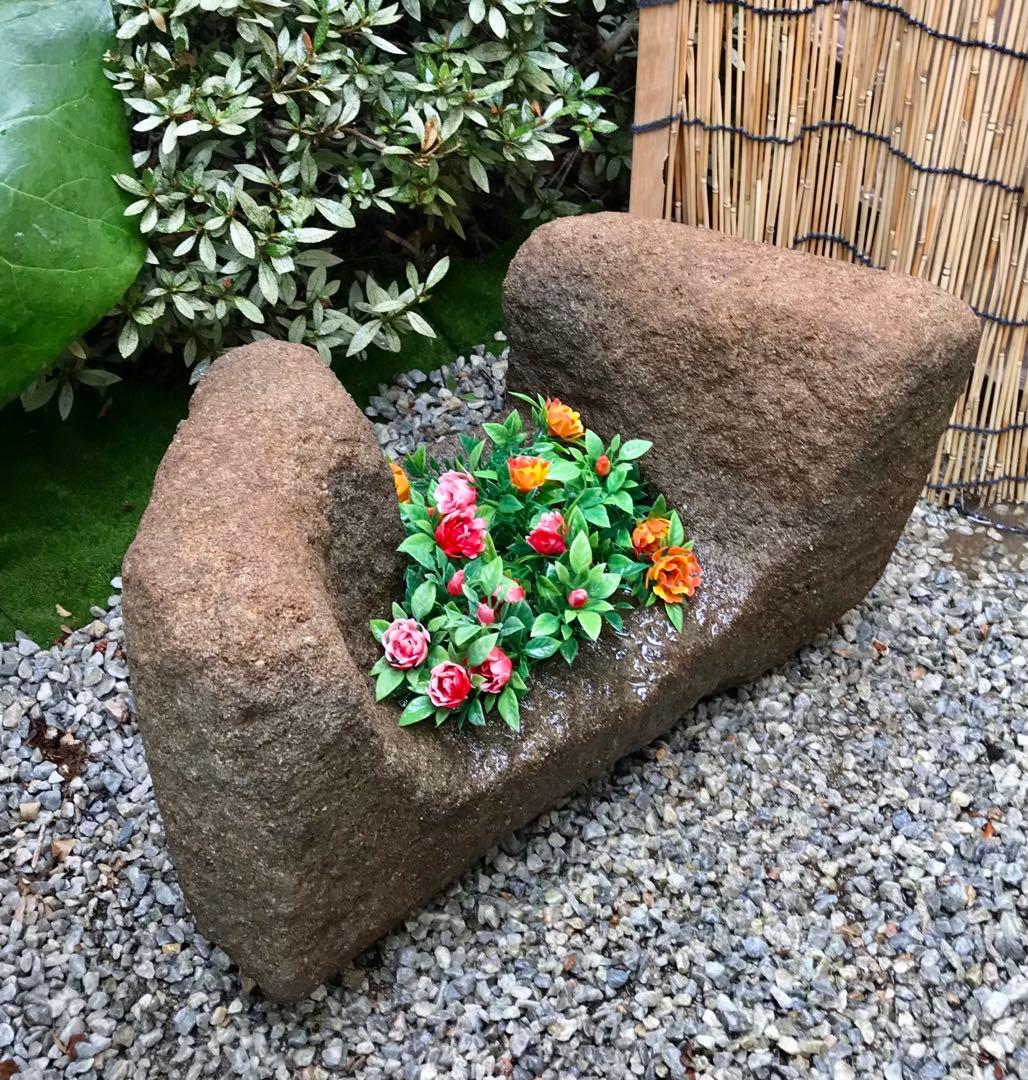 【天然自然石・石鉢・寄せ植え鉢・一輪挿し】ガーデニング造園水石飾り石箱庭