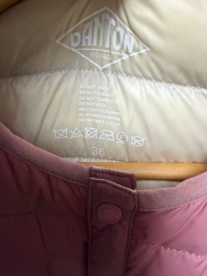 DANTON ダントン インナーダウン ピンク 36 レディース M相当 軽量