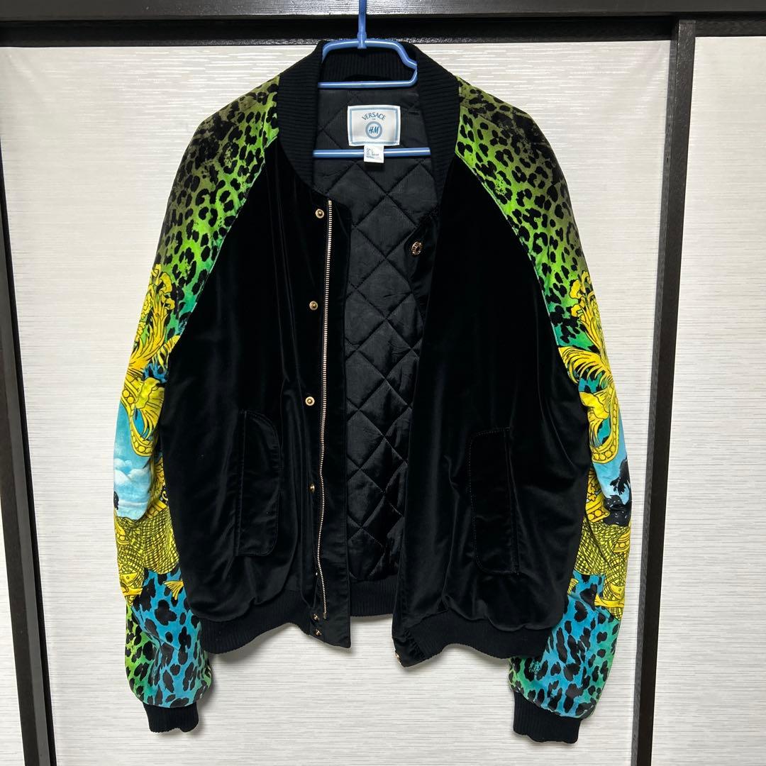 VERSACE for  レオパード柄 スカジャン L