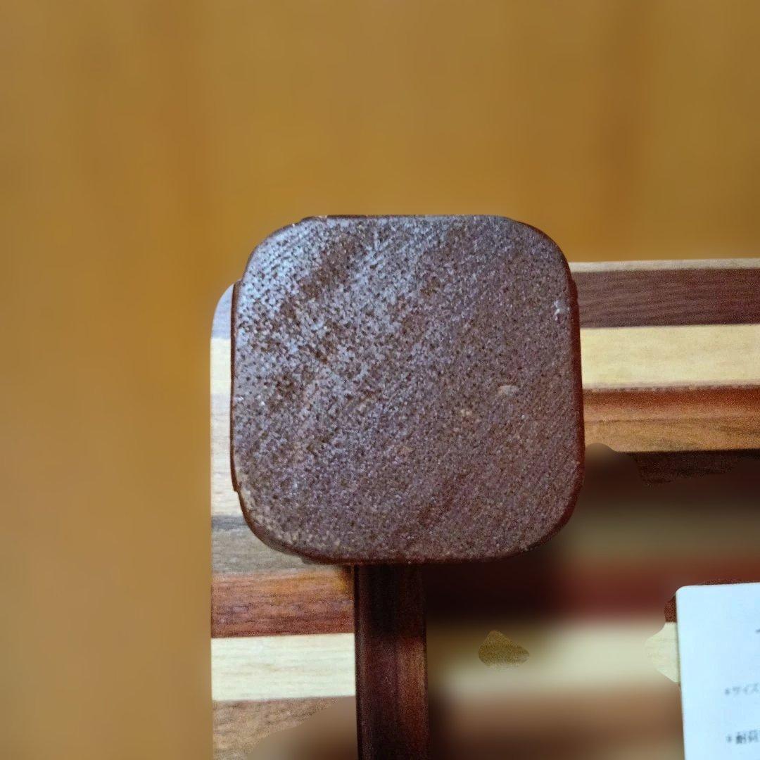 美品✨️　玄関　段差　ゼブラ台　南洋材　木製　ロータイプ　昇降　和似美　机
