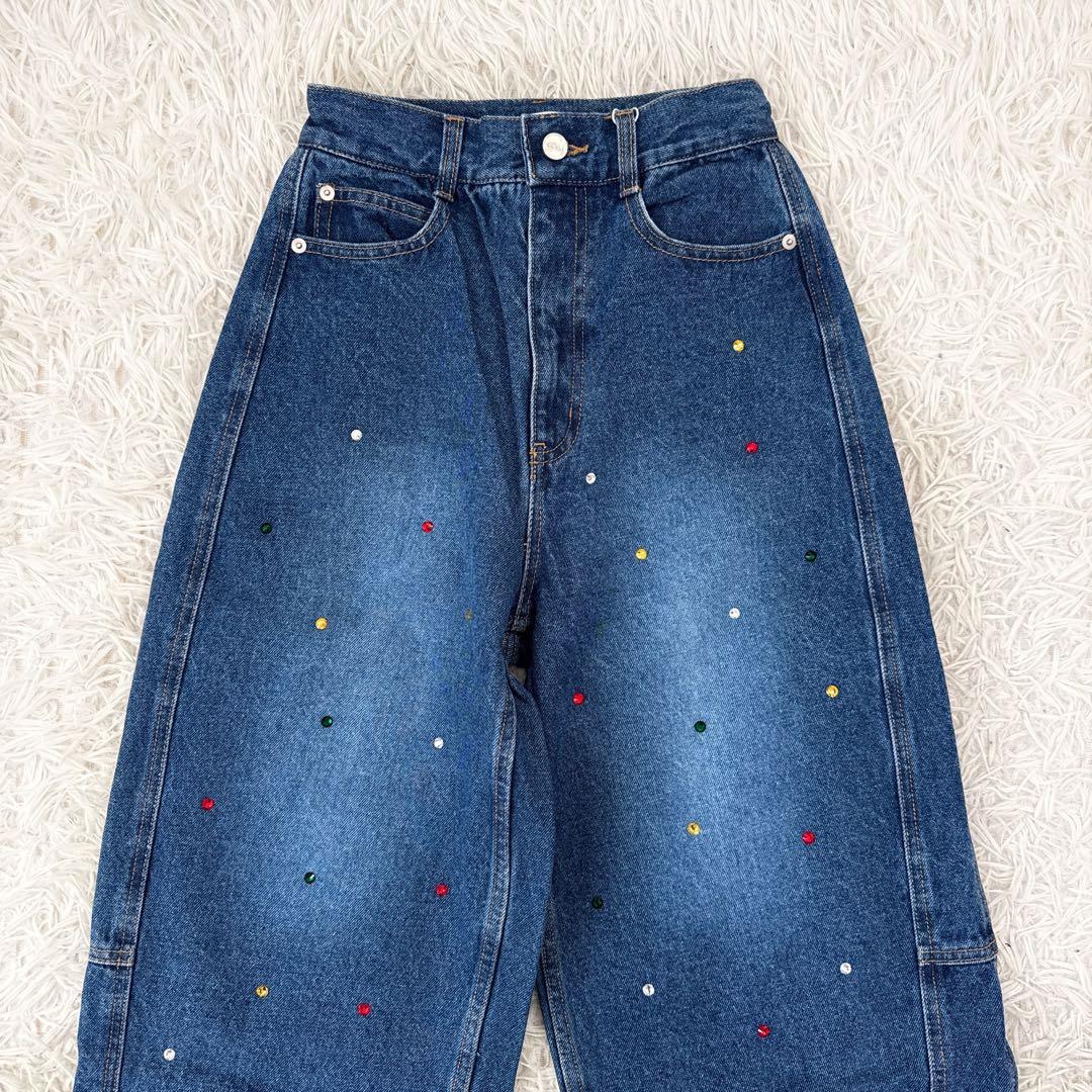 タグ付き アメリヴィンテージ JEWEL BIJOU WIDE DENIM S