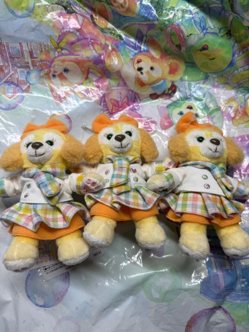 ダッフィー　ぬいぐるみバッジ全7点　ハートフェルトレターズオブフレンドシップ