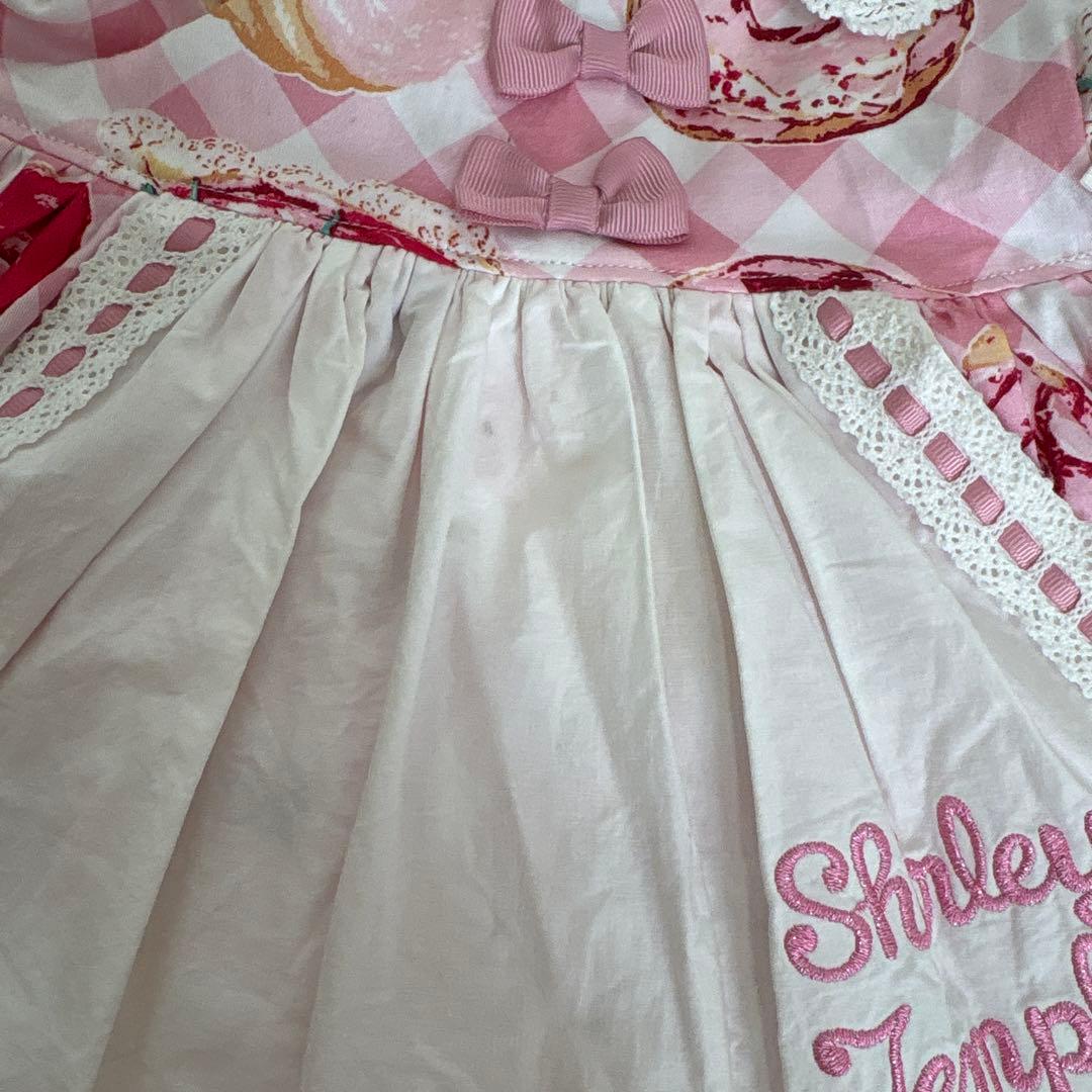シャーリーテンプル♡ドーナツエプロンワンピース♡90センチ♡限定ピンク