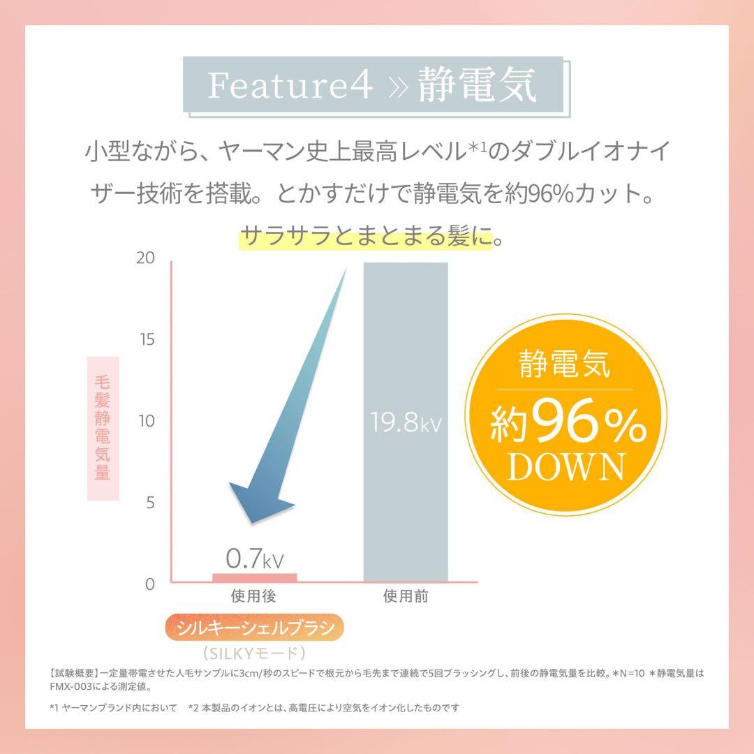 【ヤーマンYA-MAN】ヘアブラシ ミーゼ シルキーシェルブラシ【白】