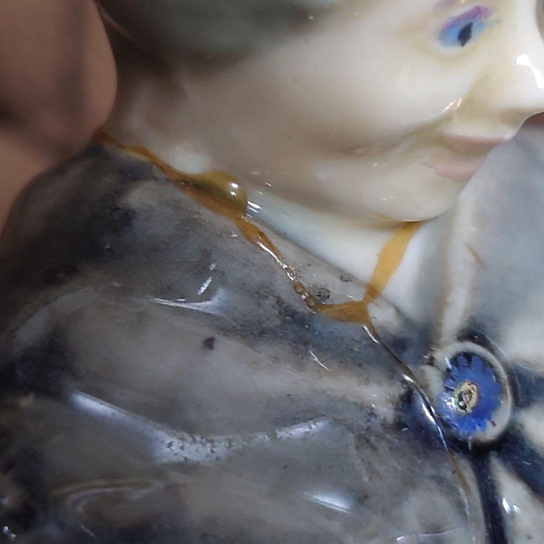 アイリッシュポーセリン★陶器人形2体セット当時物★三越取扱い品 送料無料