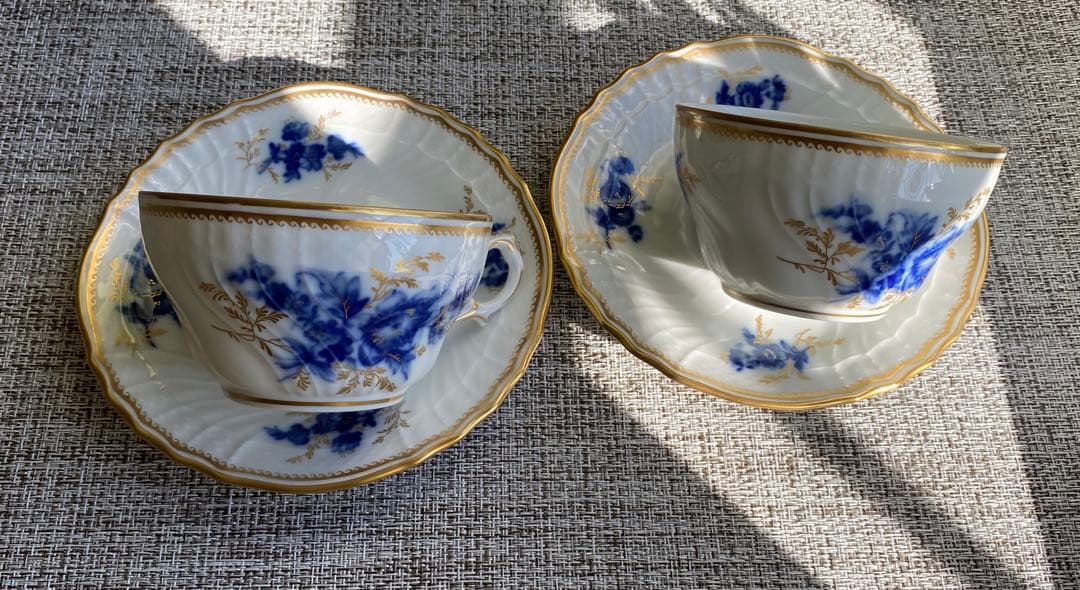 リチャードジノリ　サンタマルゲリータ　金彩　カップ＆ソーサー 2客