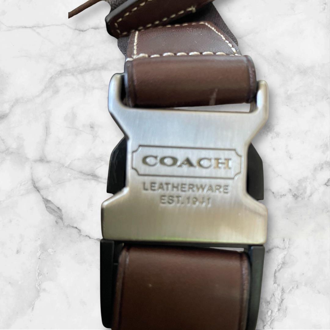 【極美品】COACH メンズ ボディバッグダブルポケット