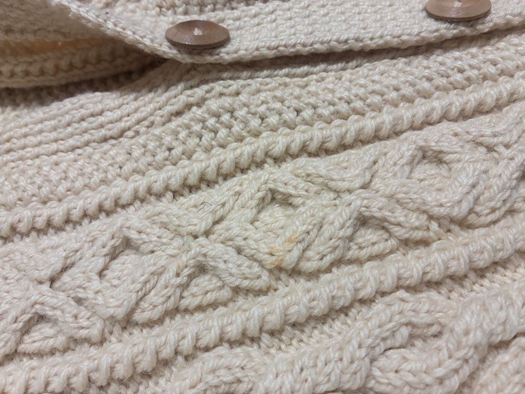 INVERALLAN インバーアラン　ニット　カーディガン　生成り　茶タグ